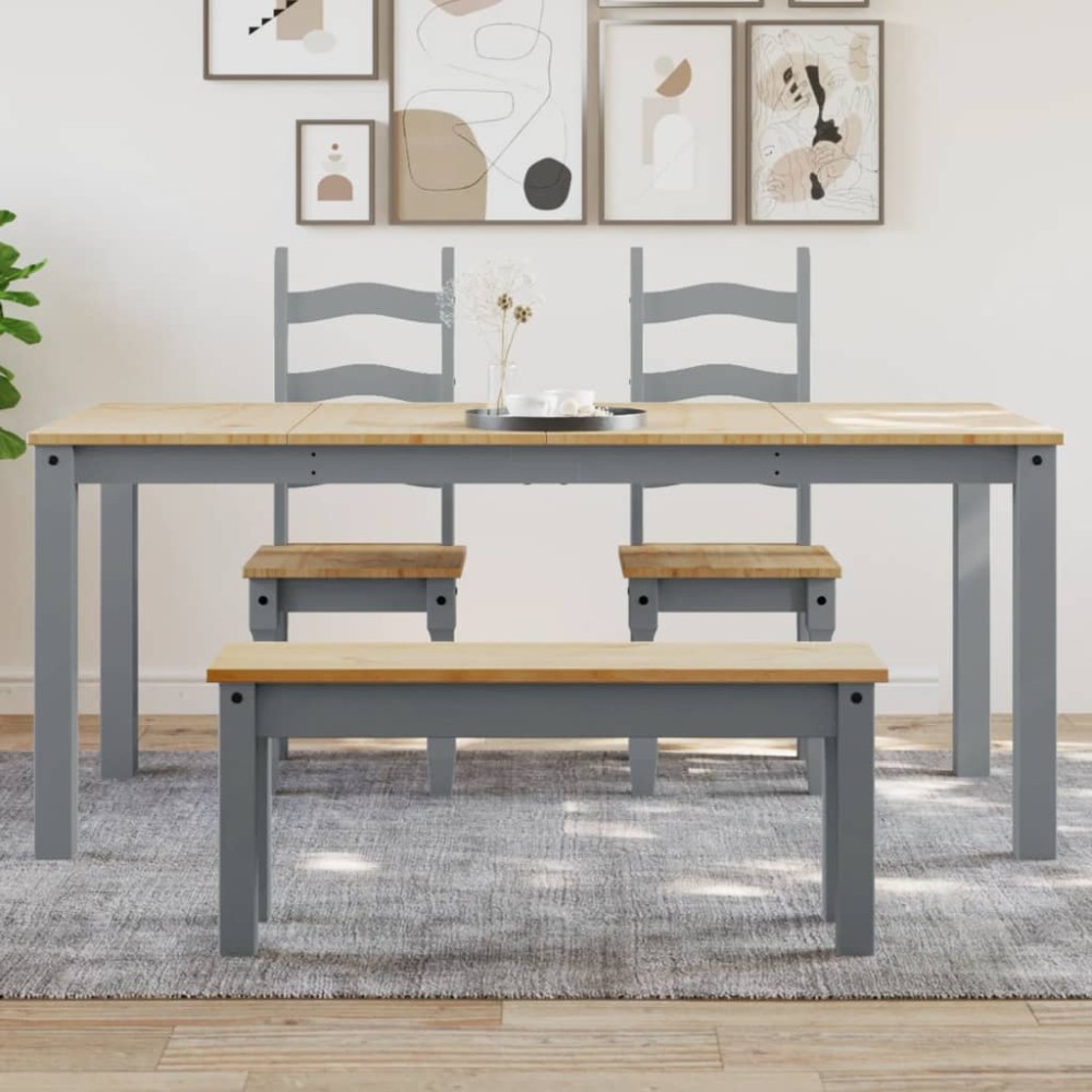 vidaXL Τραπεζαρία Panama Γκρι 180x90x75cm από Μασίφ Ξύλο Πεύκου 1 τεμ.
