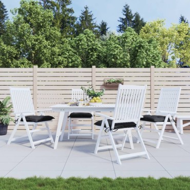 vidaXL Μαξιλάρια Καρέκλας 4 τεμ. Μαύρα 40x40x7cm Υφασμάτινα