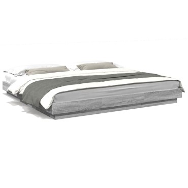 vidaXL Πλαίσιο Κρεβατιού Γκρι Sonoma 180x200 εκ. Επεξεργασμένο Ξύλο