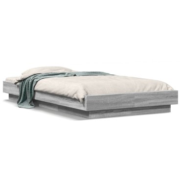 vidaXL Πλαίσιο Κρεβατιού Γκρι Sonoma 100x200 εκ. Επεξεργασμένο Ξύλο
