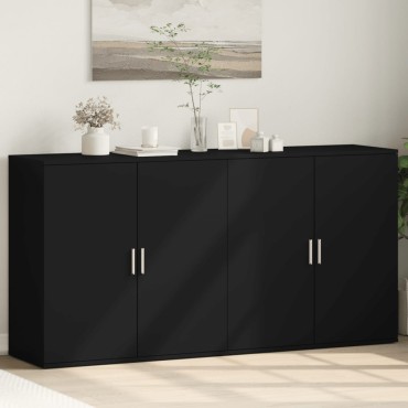 vidaXL Βοηθητικά Ντουλάπια 2 τεμ. 79x38x80cm από Επεξεργασμένο Ξύλο