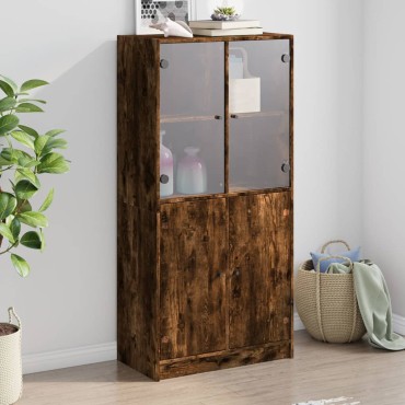 vidaXL Ντουλάπα με Πόρτες Καπν. Δρυς 68x37x142cm Επεξεργασμένο Ξύλο 1 τεμ.