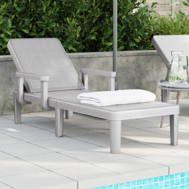 vidaXL Ξαπλώστρα Ρυθμιζόμενη σε 4 Ύψη 155,5x57x28cm Πολυπροπυλένιο 1 τεμ.