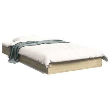 vidaXL Πλαίσιο Κρεβατιού Χωρ. Στρώμα Sonoma Δρυς 100x200εκ Επ. Ξύλο