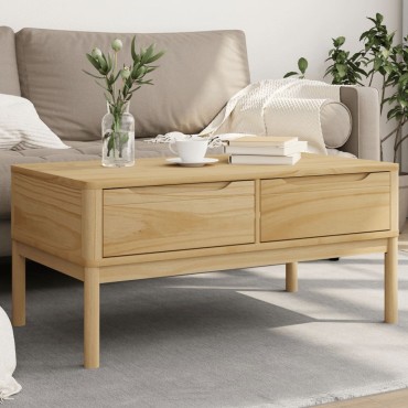 vidaXL Τραπεζάκι Σαλονιού FLORO Καφέ Κεριού 99x55,5x45cm Μασίφ Πεύκο 1 τεμ.