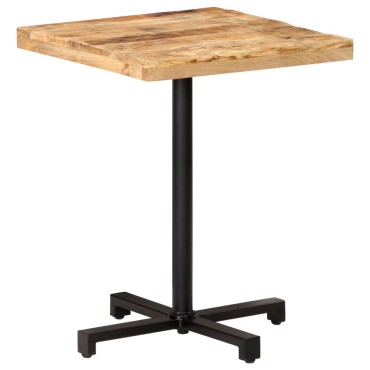 vidaXL Τραπέζι Bistro Τετράγωνο 60x60x75cm Ακατέργαστο Ξύλο Μάνγκο 1 τεμ.