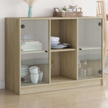 vidaXL Μπουφές Sonoma Δρυς 102x37x75,5cm Επεξεργασμένο Ξύλο 1 τεμ.