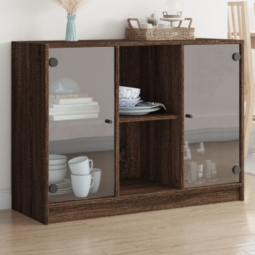 vidaXL Μπουφές Καφέ Δρυς 102x37x75,5cm Επεξεργασμένο Ξύλο 1 τεμ.
