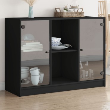 vidaXL Συρταριέρα Μαύρη 102x37x75,5cm από Επεξεργασμένο Ξύλο 1 τεμ.