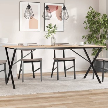 vidaXL Πόδια Τραπεζαρίας σε Σχήμα «X» 180x80x73cm Ατσάλι 1 τεμ.