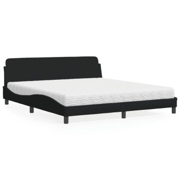 vidaXL Κρεβάτι Μαύρο 180x200 εκ. Υφασμάτινο