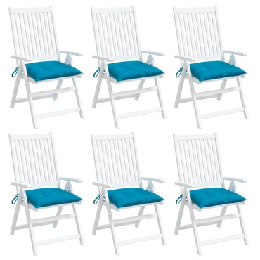 vidaXL Μαξιλάρια Παλέτας 6 τεμ. Αν. Μπλε 50x50x7cm Υφασμάτινα