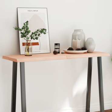 vidaXL Επιφάνεια Τραπεζιού 120x40x(2-4)cm Ακατέργαστο Μασίφ Ξύλο Δρυός 1 τεμ.