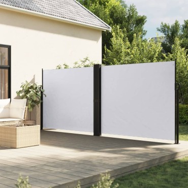 vidaXL Σκίαστρο Πλαϊνό Συρόμενο Λευκό 160 x 600 εκ.