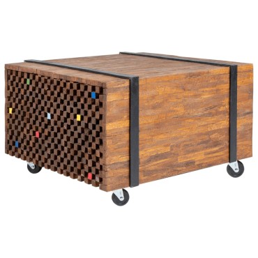 vidaXL Τραπεζάκι Βοηθητικό 60x60x38cm από Ξύλο Teak 1 τεμ.