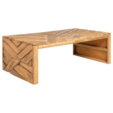 vidaXL Τραπέζι Σαλονιού «Διαβρωμένο» Στιλ 110x35x38cm Ξύλο Teak 1 τεμ.