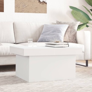 vidaXL Τραπεζάκι Σαλονιού Λευκό 80x55x40cm από Επεξεργ. Ξύλο 1 τεμ.