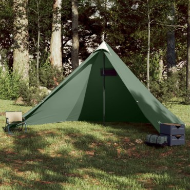 vidaXL Σκηνή Οικογενειακή Tipi 7 Ατόμων Αδιάβροχη Πράσινη