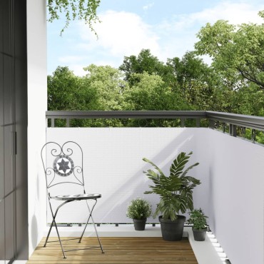 vidaXL Διαχωριστικό Βεράντας Λευκό 600x80cm από Συνθετικό Ρατάν