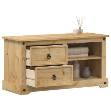 vidaXL Έπιπλο Τηλεόρασης Corona 100x40x52cm από Μασίφ Ξύλο Πεύκου
