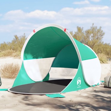 vidaXL Σκηνή Παραλίας Pop Up 2 Ατόμων Αδιάβροχη Γαλαζοπράσινο