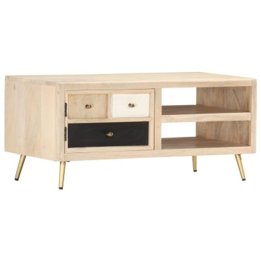 vidaXL Τραπεζάκι Σαλονιού 90x45x40cm από Μασίφ Ξύλο Μάνγκο 1 τεμ.