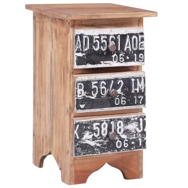 vidaXL Κομοδίνο 30x30x51cm από Μασίφ Ξύλο Μαόνι 1 τεμ.