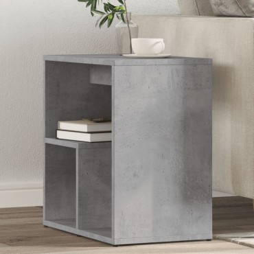 vidaXL Τραπέζι Βοηθητικό Γκρι Σκυροδέματος 50x30x50cm Επεξ. Ξύλο 1 τεμ.