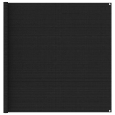 vidaXL Χαλί Σκηνής Μαύρο 200 x 200 εκ.