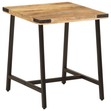 vidaXL Τραπεζάκι Βοηθητικό 45x45x50cm Μασίφ Ξύλο Μάνγκο & Σίδηρος 1 τεμ.