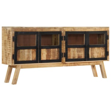 vidaXL Μπουφές Καφέ/Μαύρο 160x30x76cm Μασίφ Ξύλο Μάνγκο 1 τεμ.