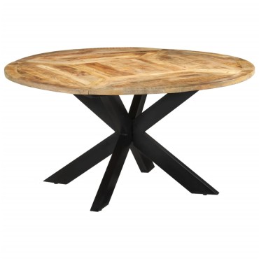 vidaXL Τραπεζαρία 150x76cm από Μασίφ Ακατέργαστο Ξύλο Μάνγκο 1 τεμ.