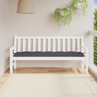 vidaXL Μαξιλάρι Πάγκου Κήπου Ανθρακί 180x50x7cm Ύφασμα Oxford