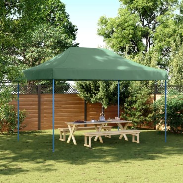 vidaXL Τέντα Εκδηλώσεων Πτυσσόμενη Pop-Up Πράσινο 410x279x315 εκ.
