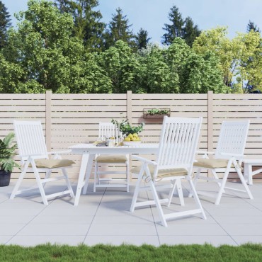 vidaXL Μαξιλάρια Καρέκλας 4 τεμ. Μπεζ 40x40x7cm Υφασμάτινα