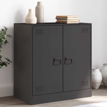 vidaXL Ντουλάπι Μαύρο 67x39x73cm από Ατσάλι 1 τεμ.