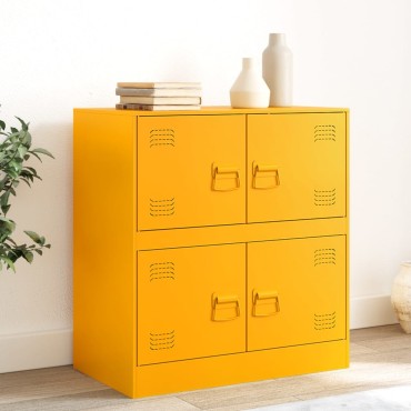 vidaXL Ντουλάπι Μουσταρδί 67x39x73cm από Ατσάλι 1 τεμ.
