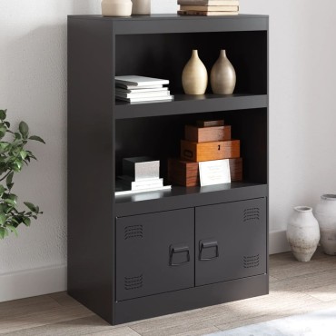 vidaXL Ντουλάπι Μαύρο 67x39x107cm από Ατσάλι 1 τεμ.