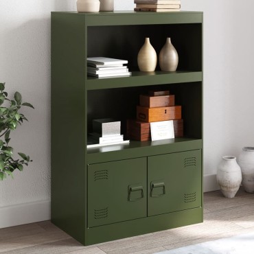 vidaXL Ντουλάπι Πράσινο Λαδί 67x39x107cm από Ατσάλι 1 τεμ.
