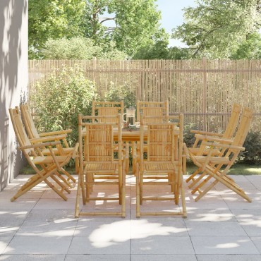 vidaXL Καρέκλες Κήπου Πτυσσόμενες 8 τεμ. 53x66x99cm από Μπαμπού
