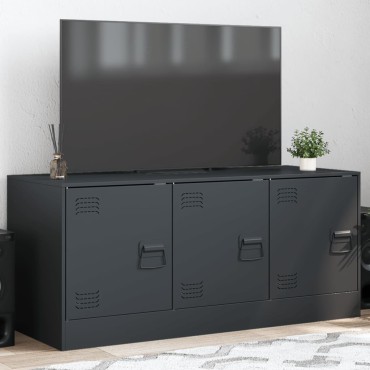 vidaXL Έπιπλο Τηλεόρασης Ανθρακί 99x39x44cm από Χάλυβα