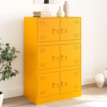 vidaXL Ντουλάπι Μουσταρδί 67x39x107cm από Ατσάλι 1 τεμ.