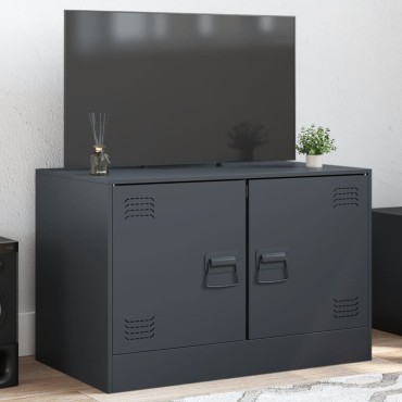 vidaXL Έπιπλο Τηλεόρασης Ανθρακί 67x39x44cm από Χάλυβα