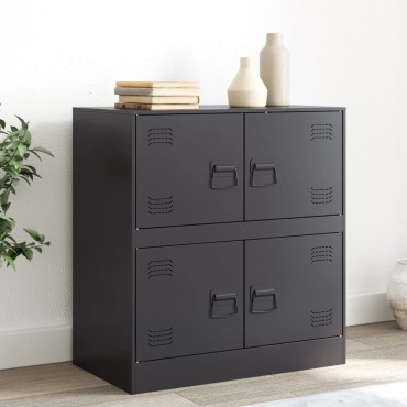 vidaXL Ντουλάπι Μαύρο 67x39x73cm από Ατσάλι 1 τεμ.