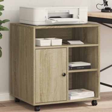 vidaXL Βάση Εκτυπωτή με Ρόδες Sonoma Δρυς 60x50x67 εκ.