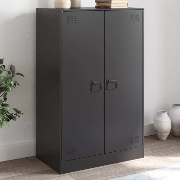 vidaXL Ντουλάπι Μαύρο 67x39x107cm από Ατσάλι 1 τεμ.