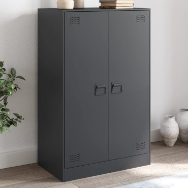 vidaXL Μπουφές Ανθρακί 67x39x107cm από Ατσάλι 1 τεμ.