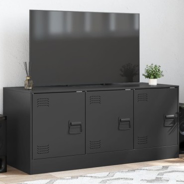 vidaXL Έπιπλο Τηλεόρασης Μαύρο 99x39x44cm από Ατσάλι