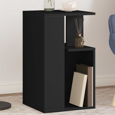 vidaXL Βοηθητικό Τραπέζι Μαύρο 35x35x60cm από Επεξεργασμένο Ξύλο