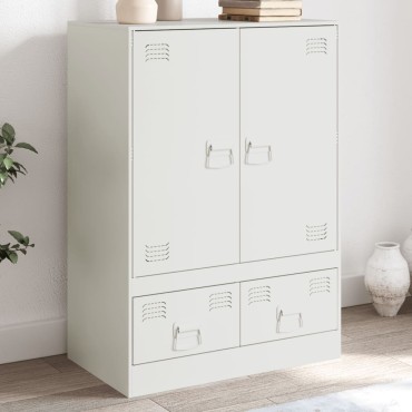 vidaXL Ντουλάπι Λευκό 67x39x95cm από Ατσάλι 1 τεμ.